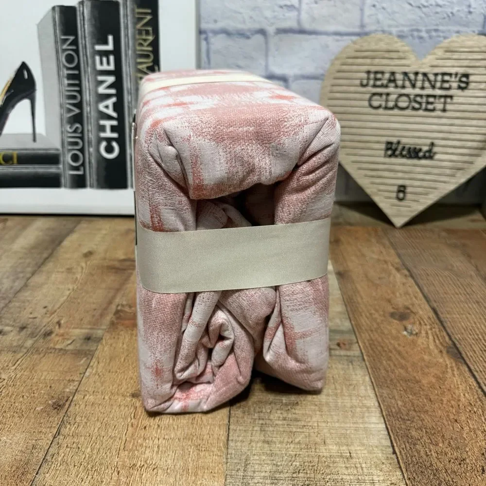 Threshold Yarn Dyed Cotton Duvet Cover Set King Pink New in packaged